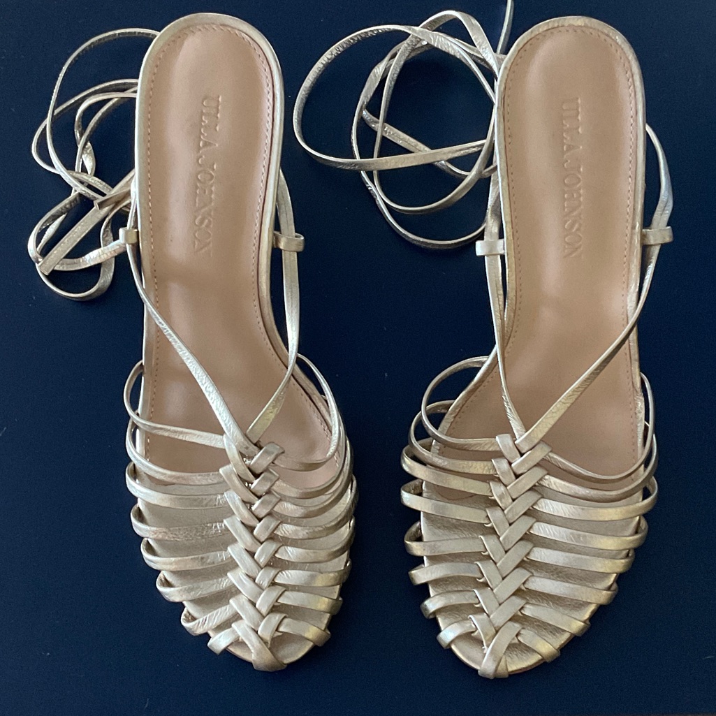 Ulla Johnson Sexy Gold Strappy Heels